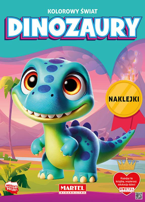 Kolorowy świat Dinozaury z naklejkami Martel