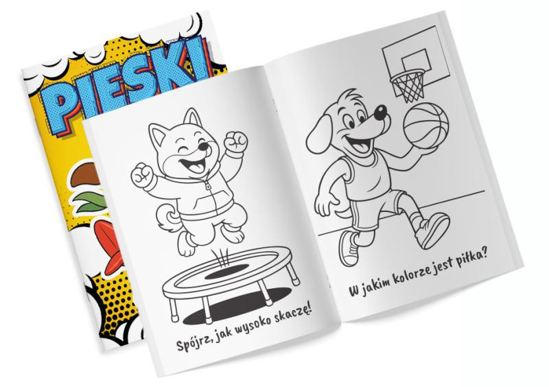 Kolorowanka komiksowa Pieski z naklejkami Martel