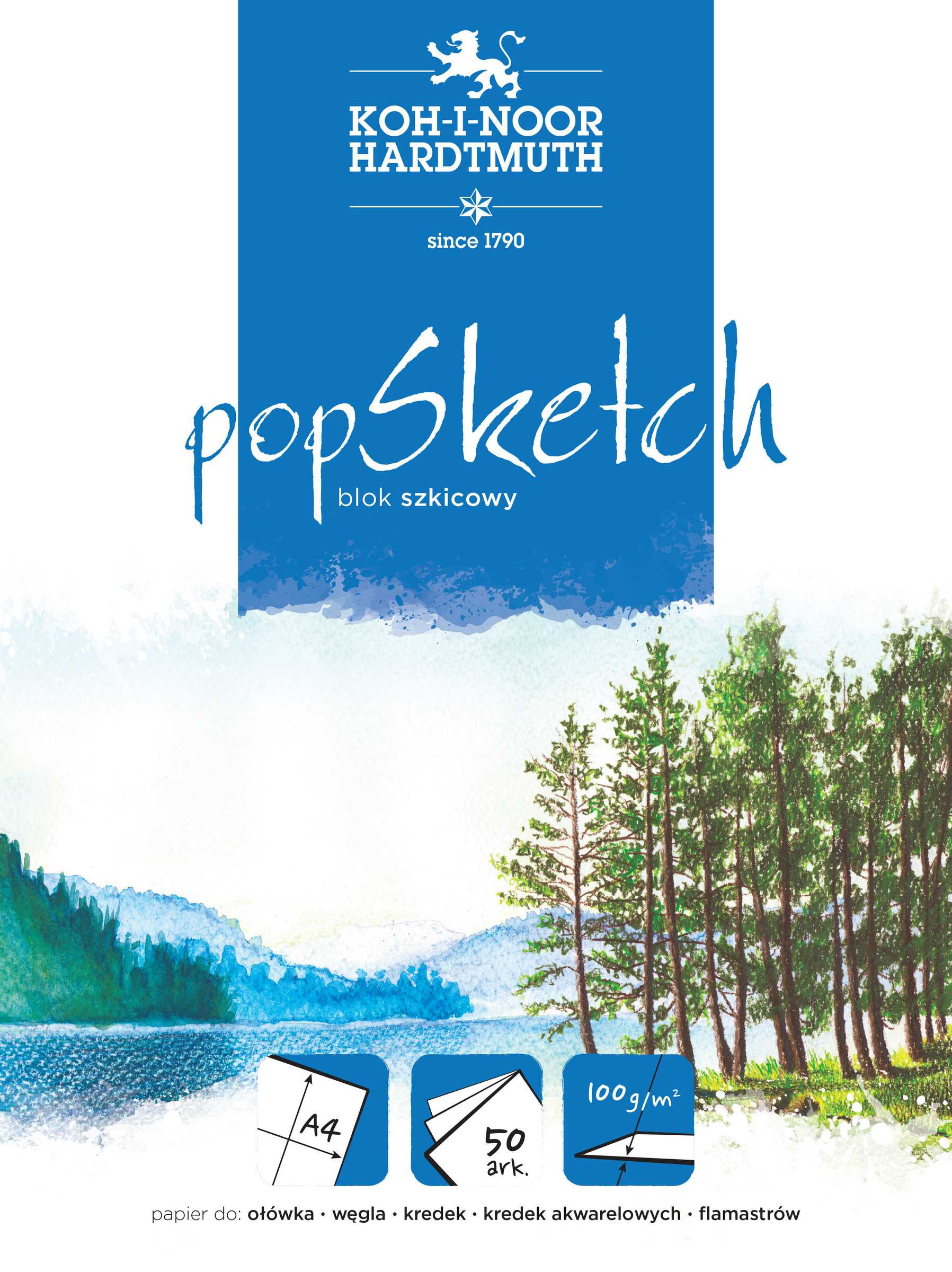 Szkicownik Pop Sketch Koh-I-Noor A4/50k 110g