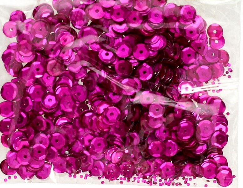 Cekiny błyszczące 8mm 10g różowe B130 Brewis