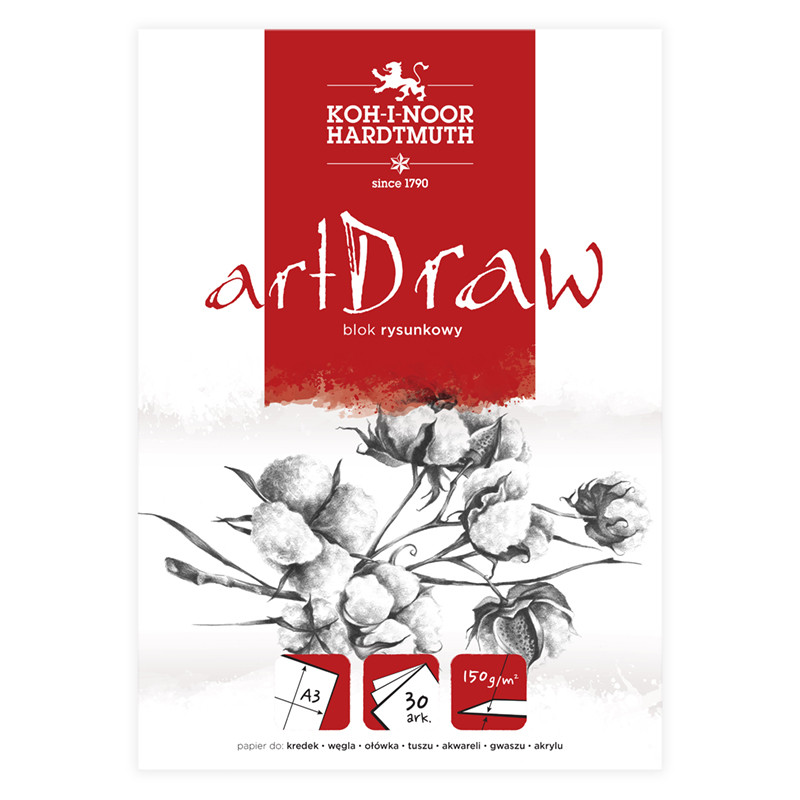 Blok rysunkowy Koh-I-Noor Art Draw A3/30k 160g