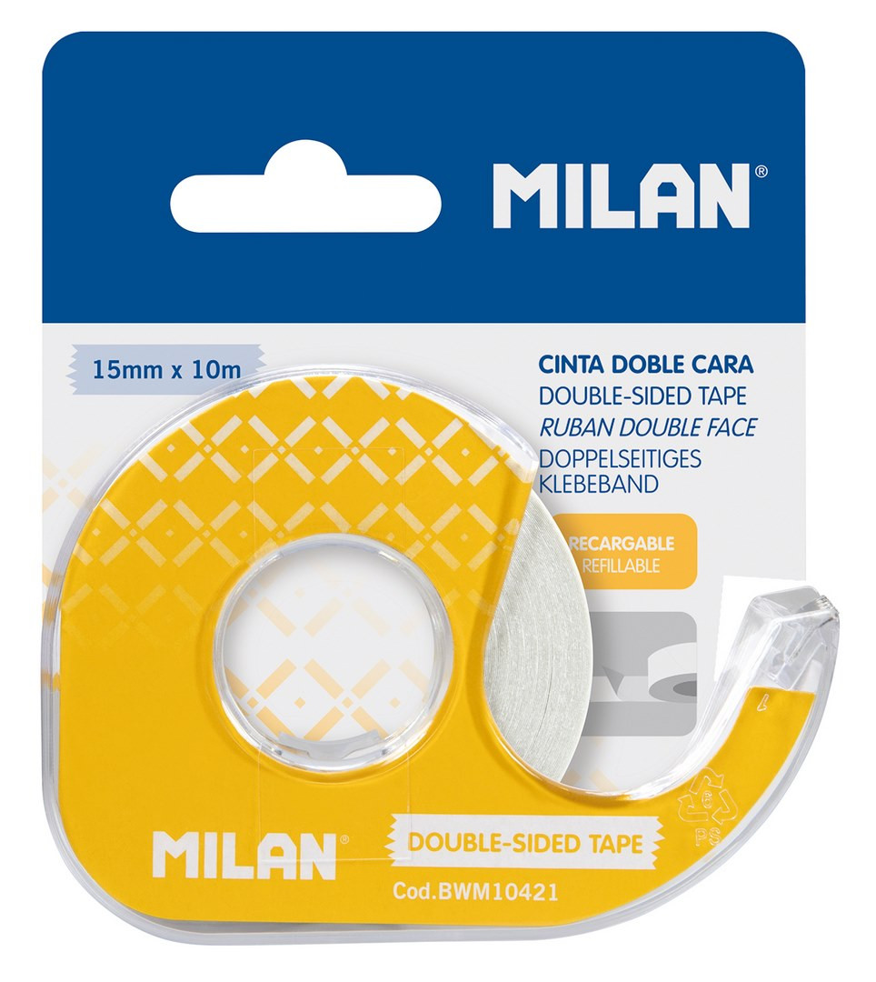 Taśma dwustronna MILAN 15mmx10m z dyspenserem