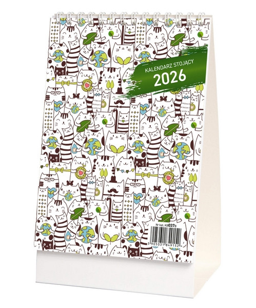 Kalendarz biurkowy pionowy na spirali Wokół Nas 12,5x17,5cm