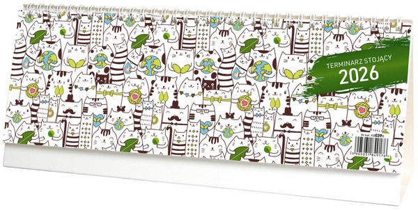 Kalendarz biurkowy poziomy na spirali Wokół Nas 29,6x10,3cm