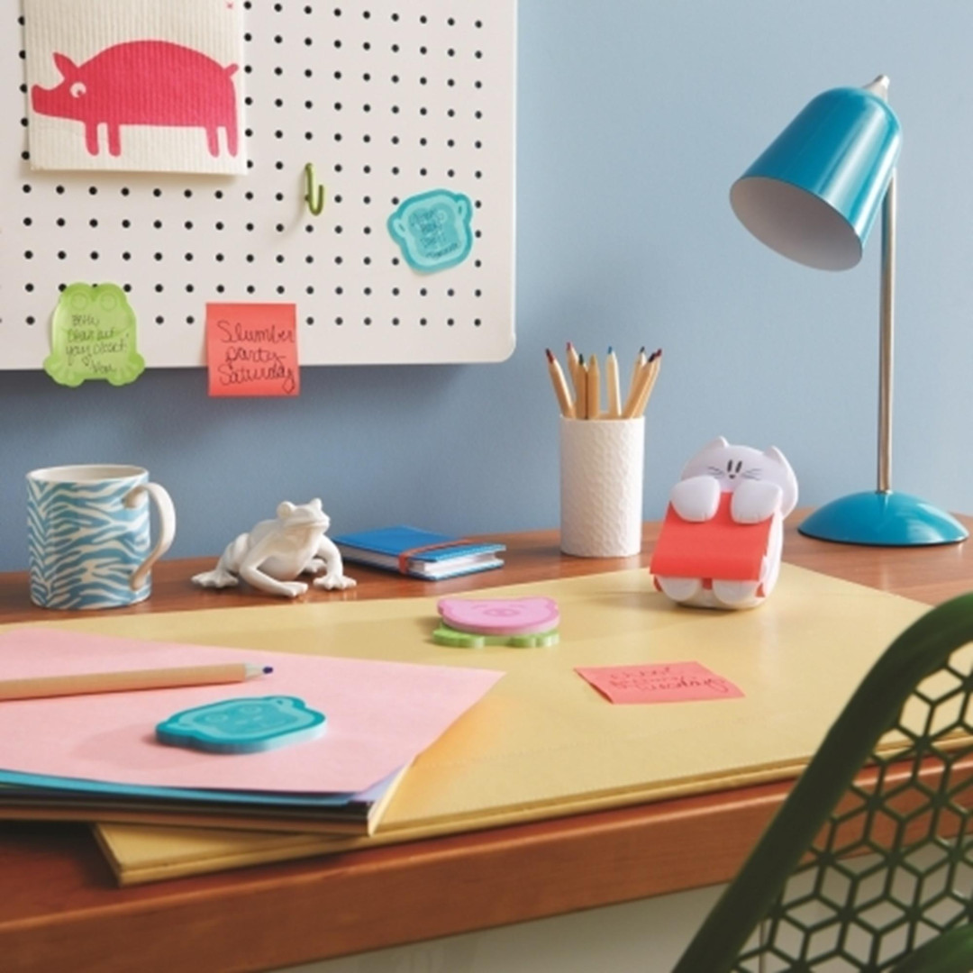 Podajnik KOTEK Post-it® Z-Notes i czerwone karteczki samoprzylepne x90 76x76 mm