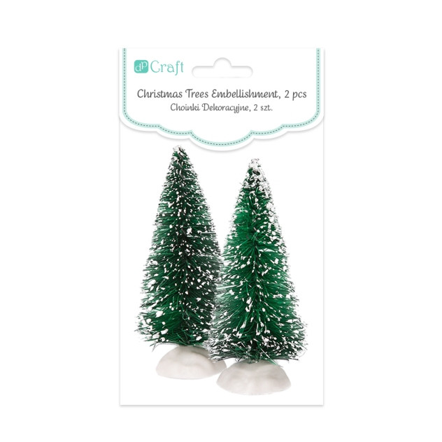 Choinki dekoracyjne 8cm (2szt) zielone CEOZ-108 Dalprint