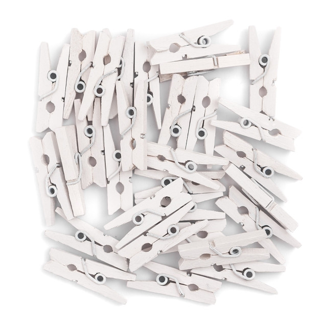 Mini Klamerki - White (30szt.) CEOZ-145 Dalprint