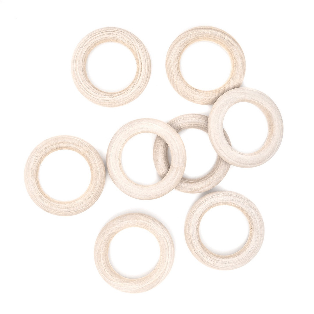 Drewniane kółko do makramy 45mm, 8szt  CEOZ-179 Dalprint