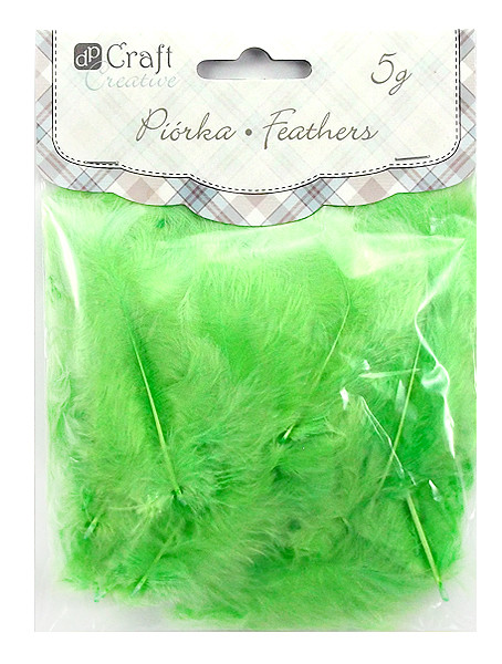 Piórka 5 g  (5 - 12 cm) Zielone CEPI-006 Dalprint