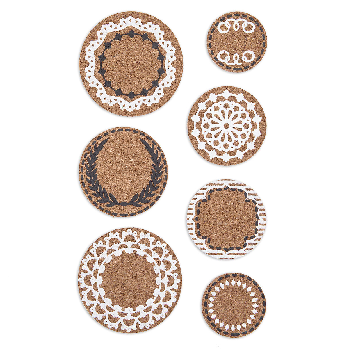 Naklejki korkowe Koła (7 szt.) DPKR-003 Dalprint