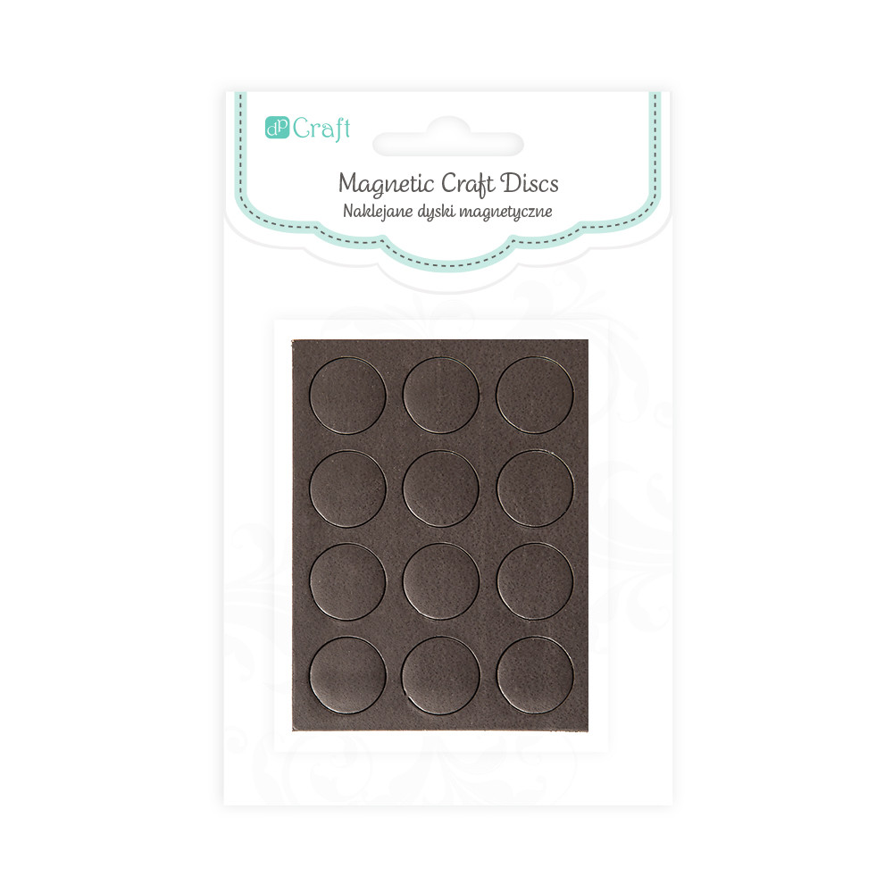 Naklejane dyski magnetyczne (12 szt.)  1,27cm  DPMG-001 Dalprint