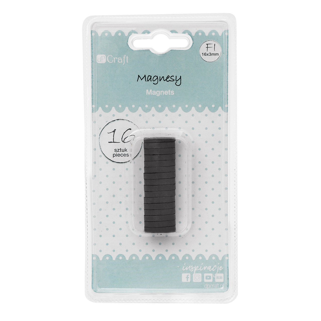 Magnesy Fi16x3mm 16szt DPMG-009 Dalprint