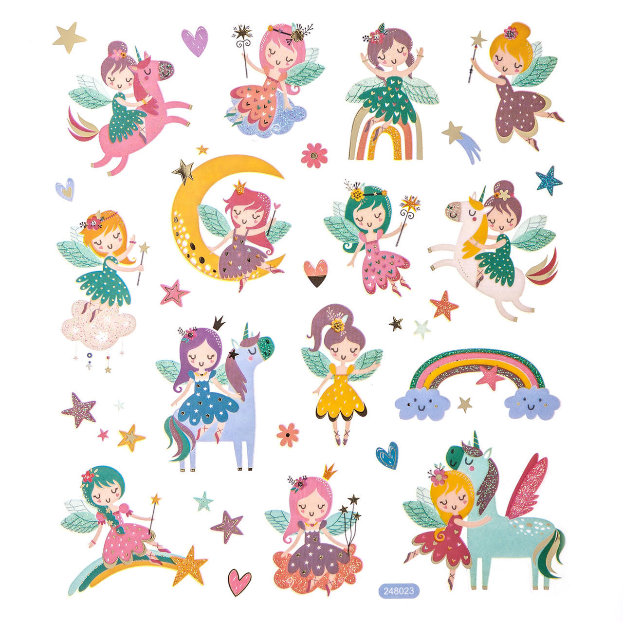 Naklejki z brokatem wróżki 28szt DPNK-160 Dalprint