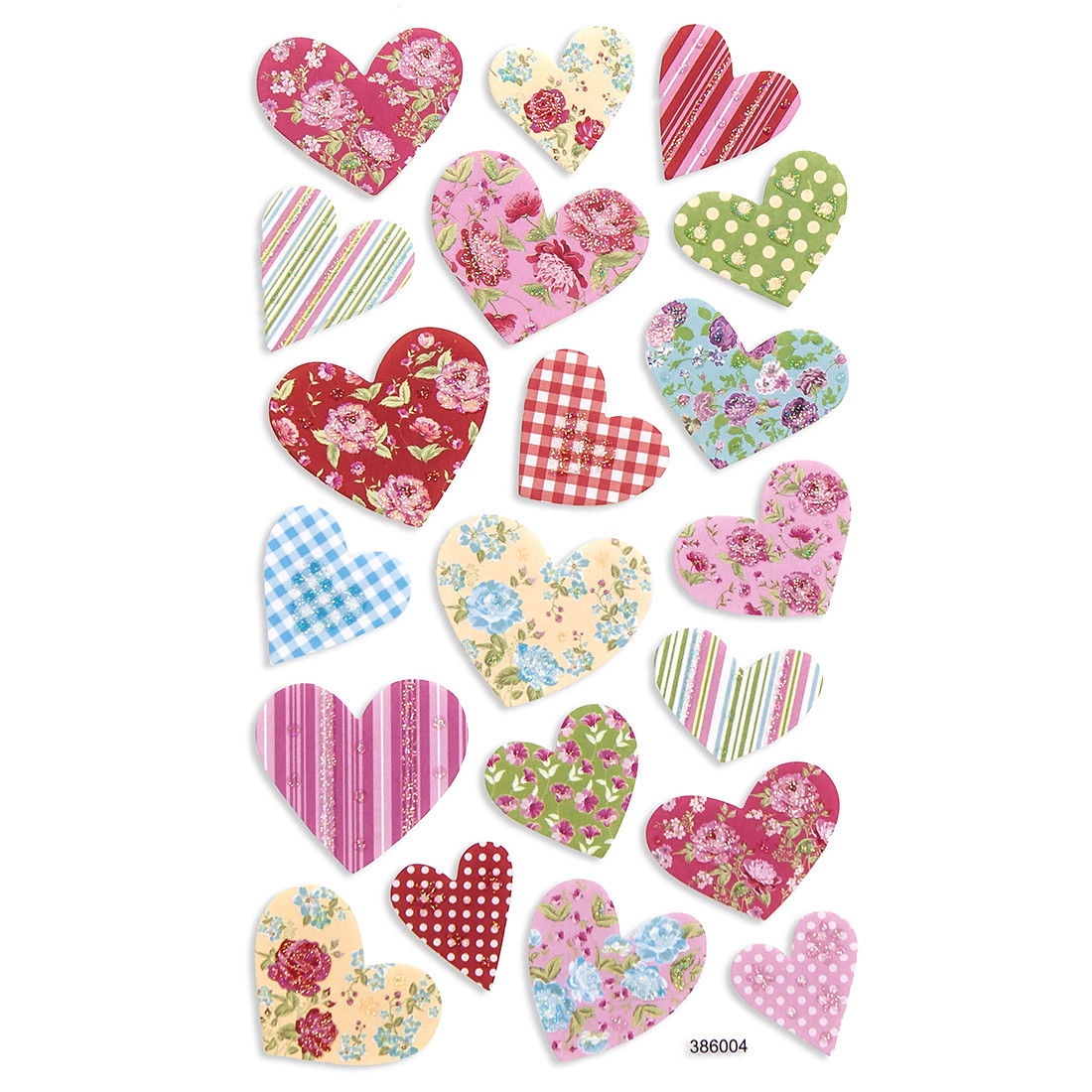 Naklejki z pianki Serca (20 szt.) DPPI-003 Dalprint