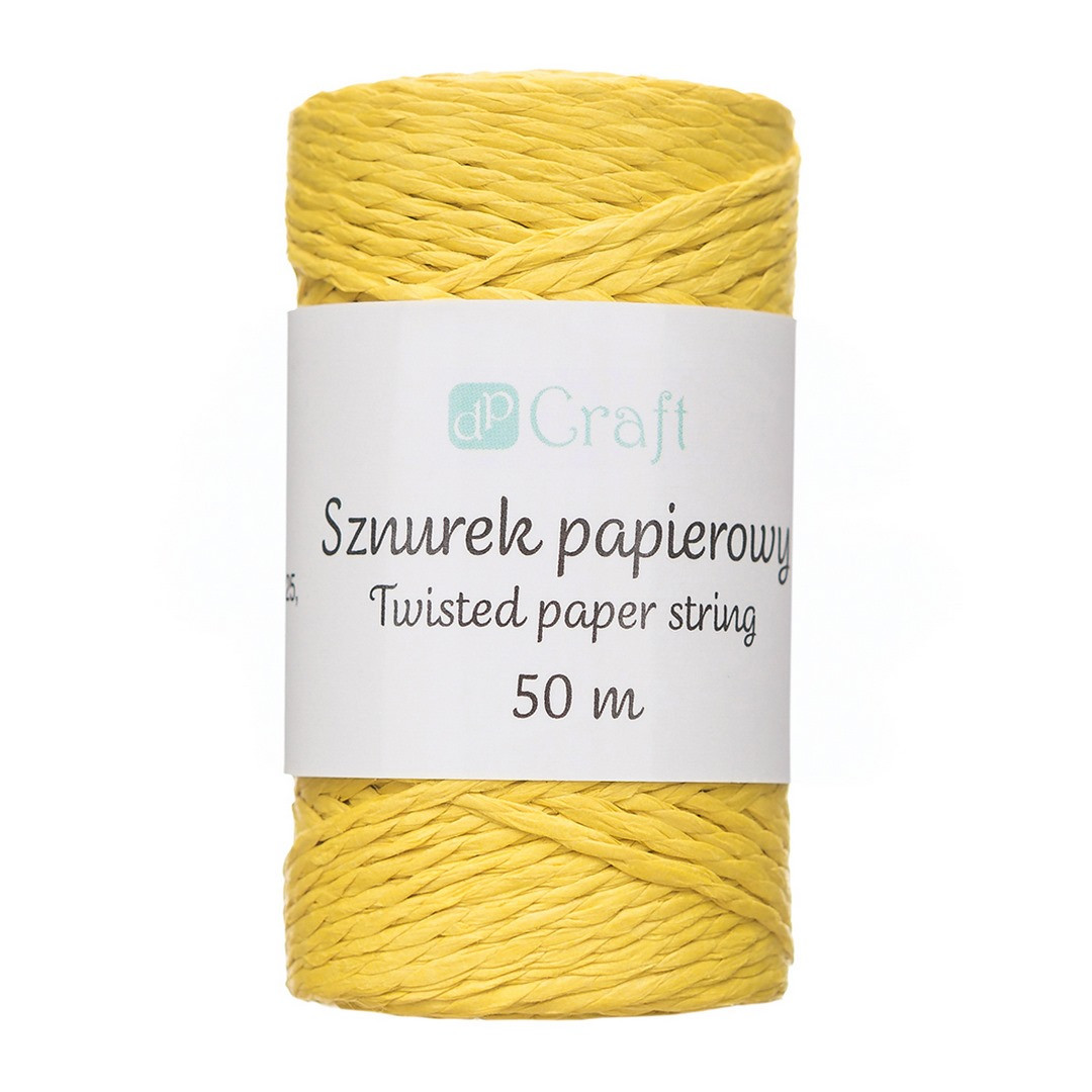 Sznurek papierowy skręcany 50m DPSZ-017 Dalprint żółty