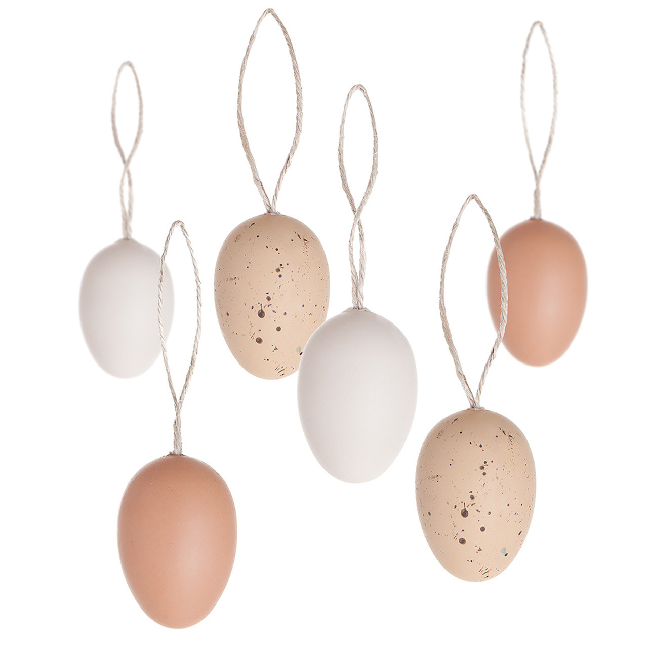 Zawieszki jajka 6szt natural DPWL-027 Dalprint