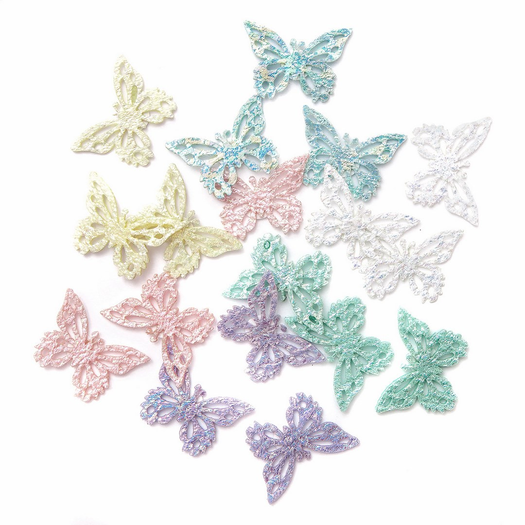 Naklejki z filcowe opalizujące Motyle 18szt  DPWL-037 Dalprint