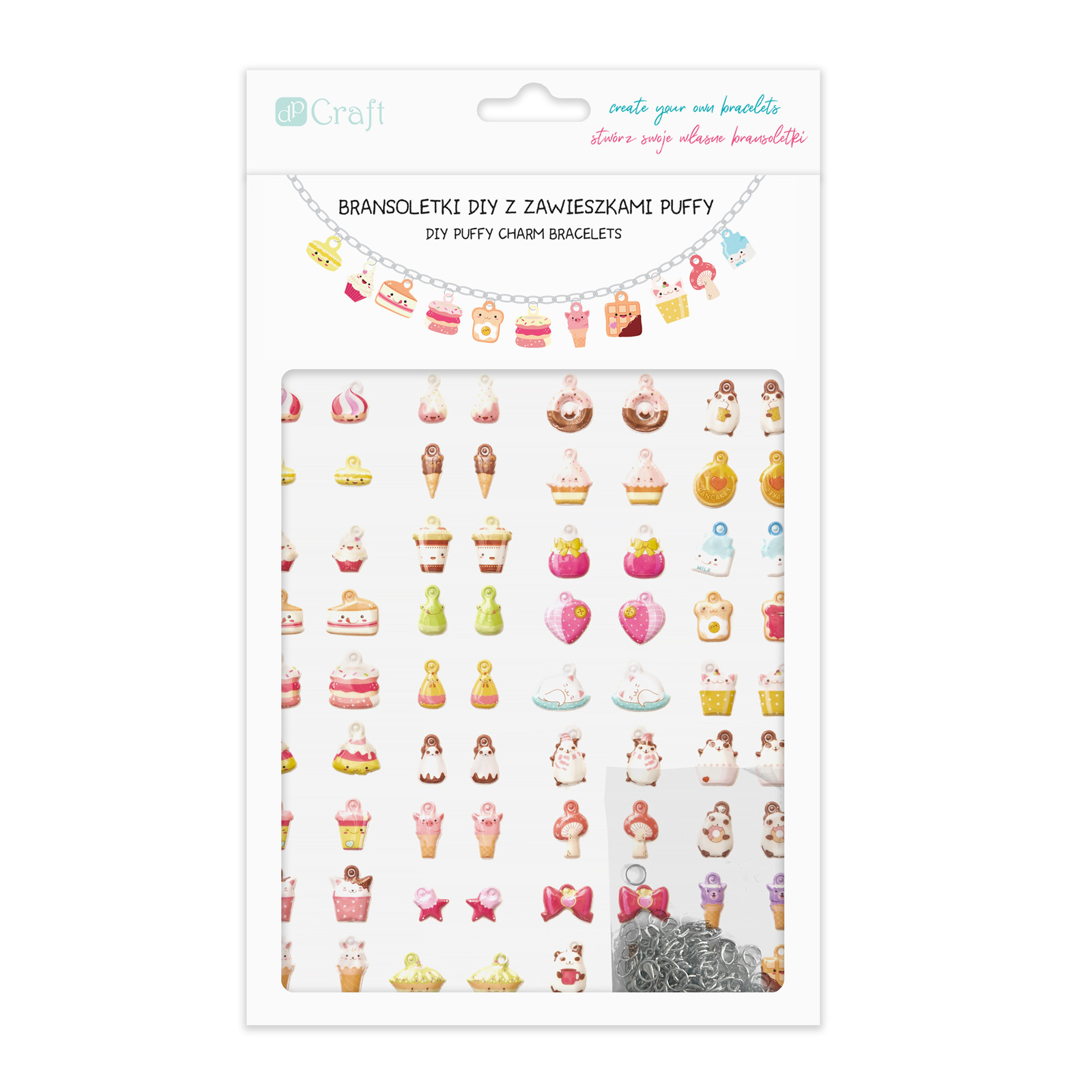 Bransoletki DIY z zawieszkami Puffy Sweeties DPZK-013 Dalprint