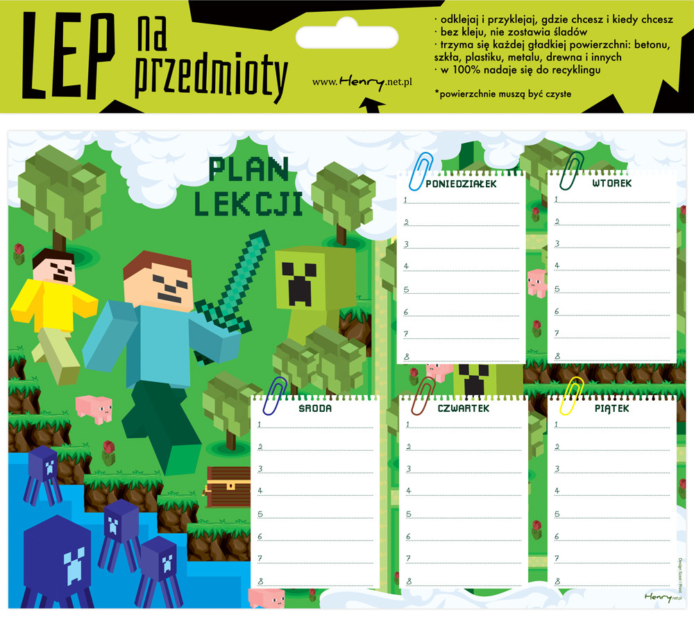 Lep na przedmioty A5 Gra - elektrostatyczny plan lekcji Henry