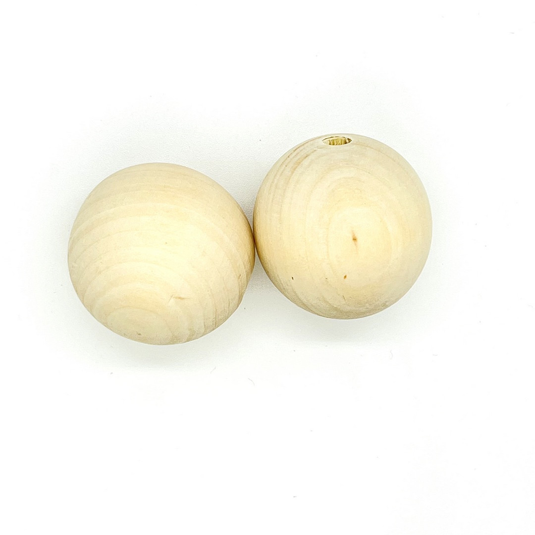 Drewniane koraliki kulki 50mm 2szt GRKO-120 Dalprint
