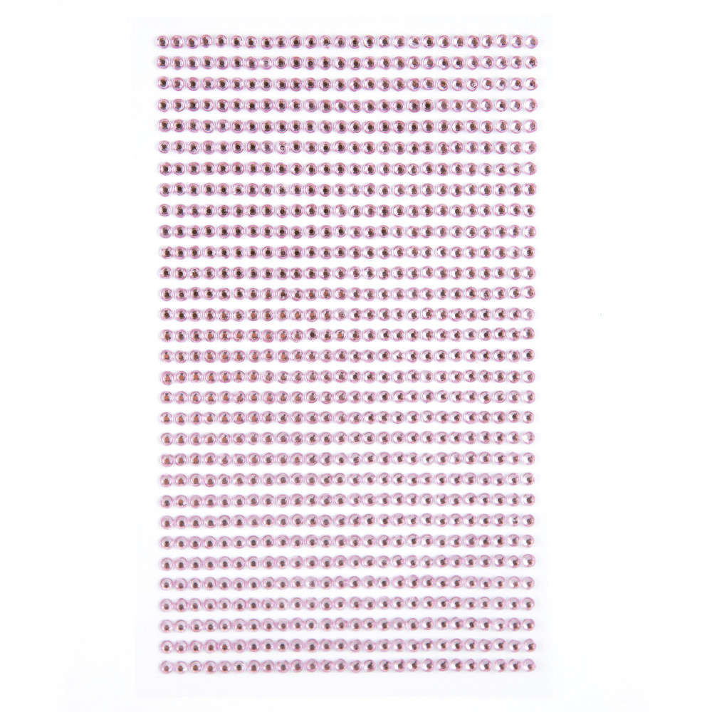 Kryształki samoprzylepne 3 mm (806 szt.) Jasnoróżowe GRKR-040 Dalprint