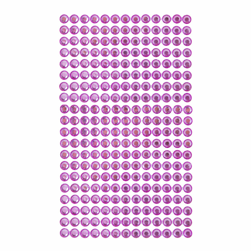 Kryształki samoprzylepne 6 mm (260 szt.) Różowe GRKR-052 Dalprint
