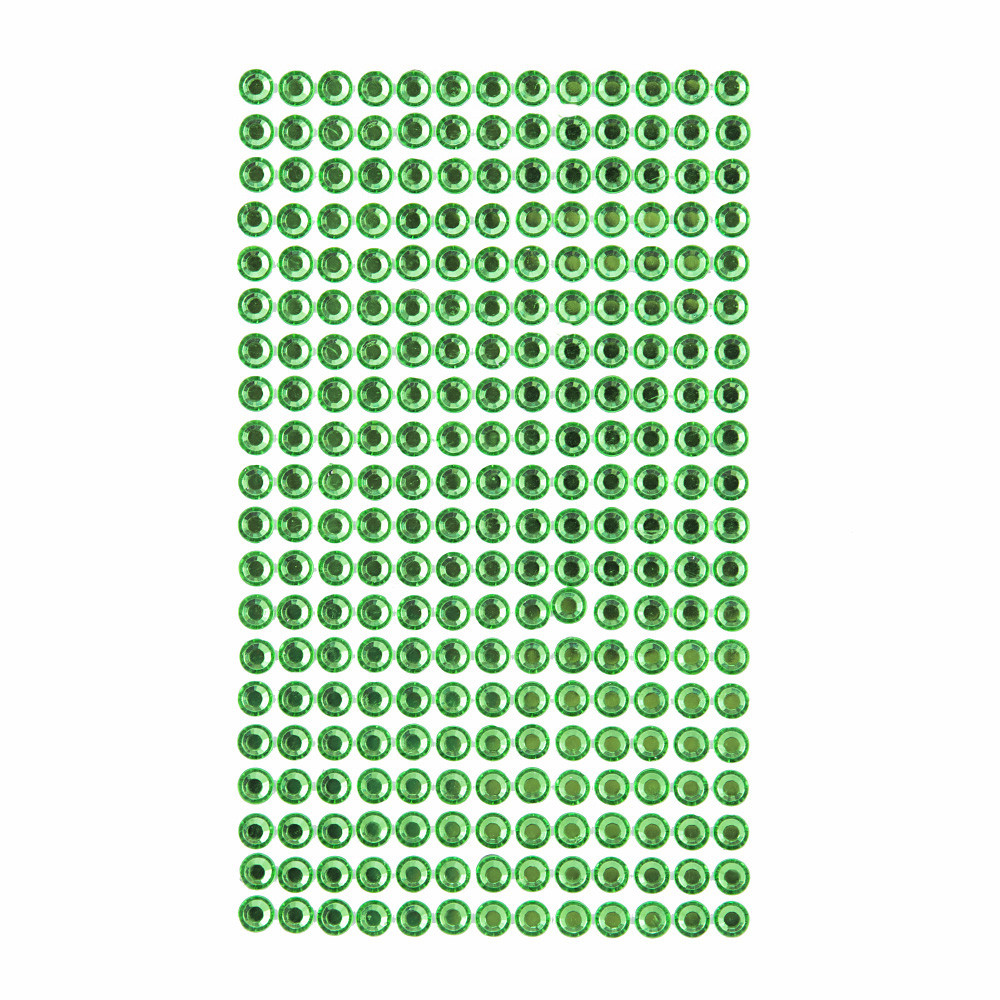 Kryształki samoprzylepne 6 mm (260 szt.) Jasnozielone GRKR-056 Dalprint