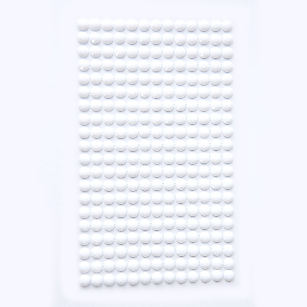 Kryształki samoprzylepne 6 mm (260 szt.) Białe GRKR-057 Dalprint