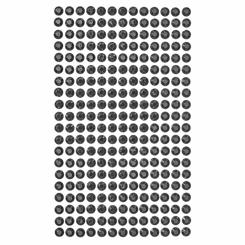 Kryształki samoprzylepne 6mm 260szt black GRKR-066 Dalprint