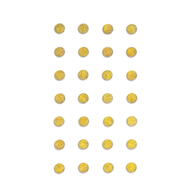 Kryształki samoprzylepne 8mm, (28 szt.) złote GRKR-110 Dalprint