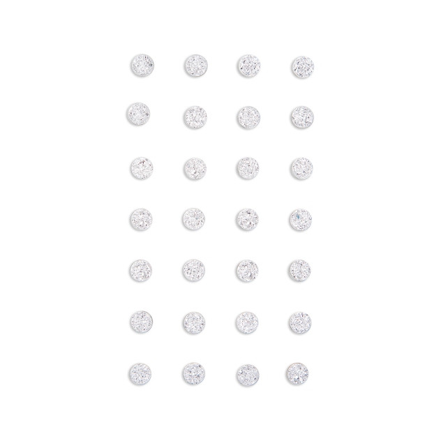 Kryształki samoprzylepne 8mm (28 szt.) srebrne GRKR-111 Dalprint