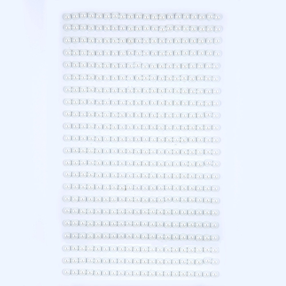 Perełki samoprzylepne 4 mm (440 szt.) Białe GRPE-018 Dalprint