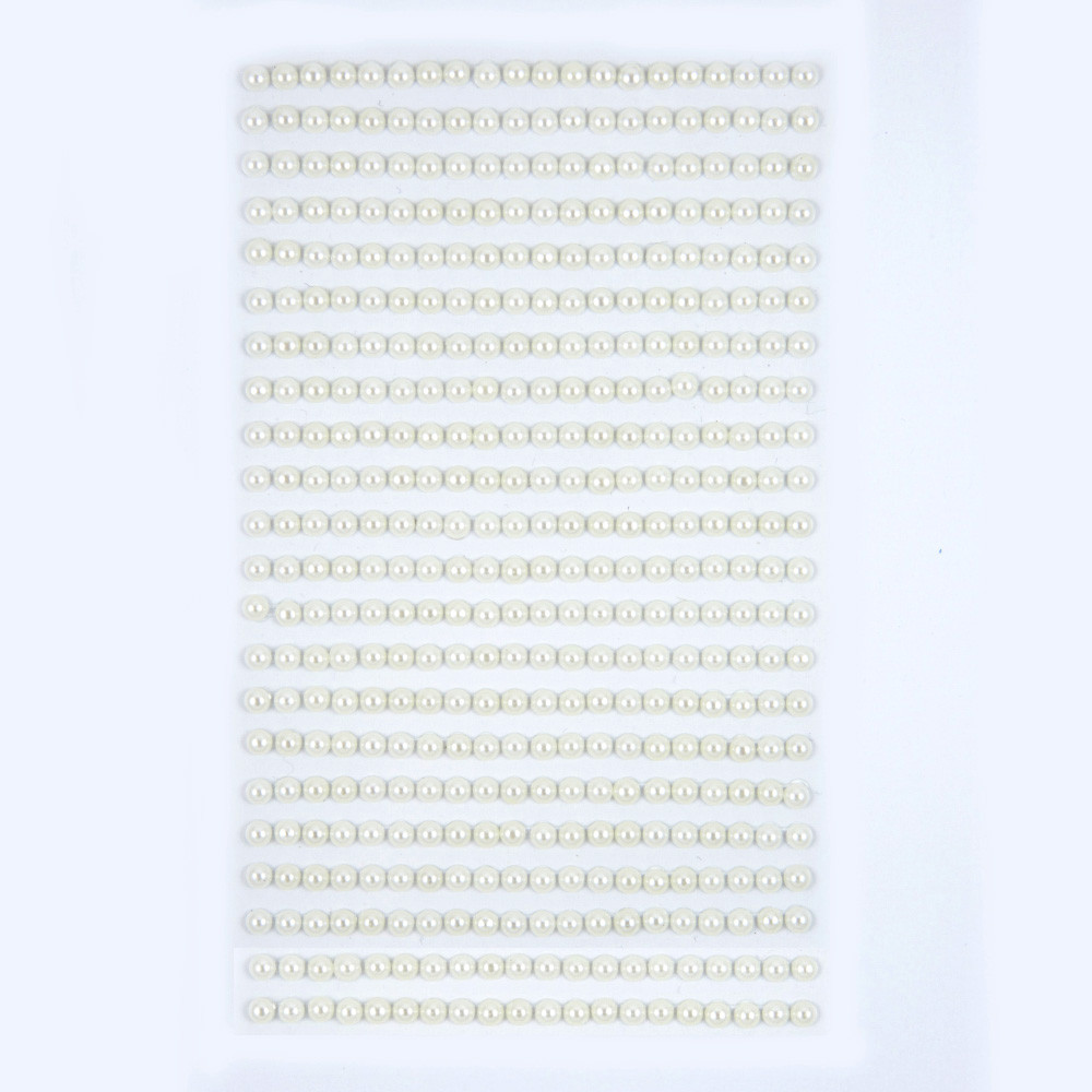 Perełki samoprzylepne 4 mm (440 szt.) Kość Słoniowa GRPE-019 Dalprint