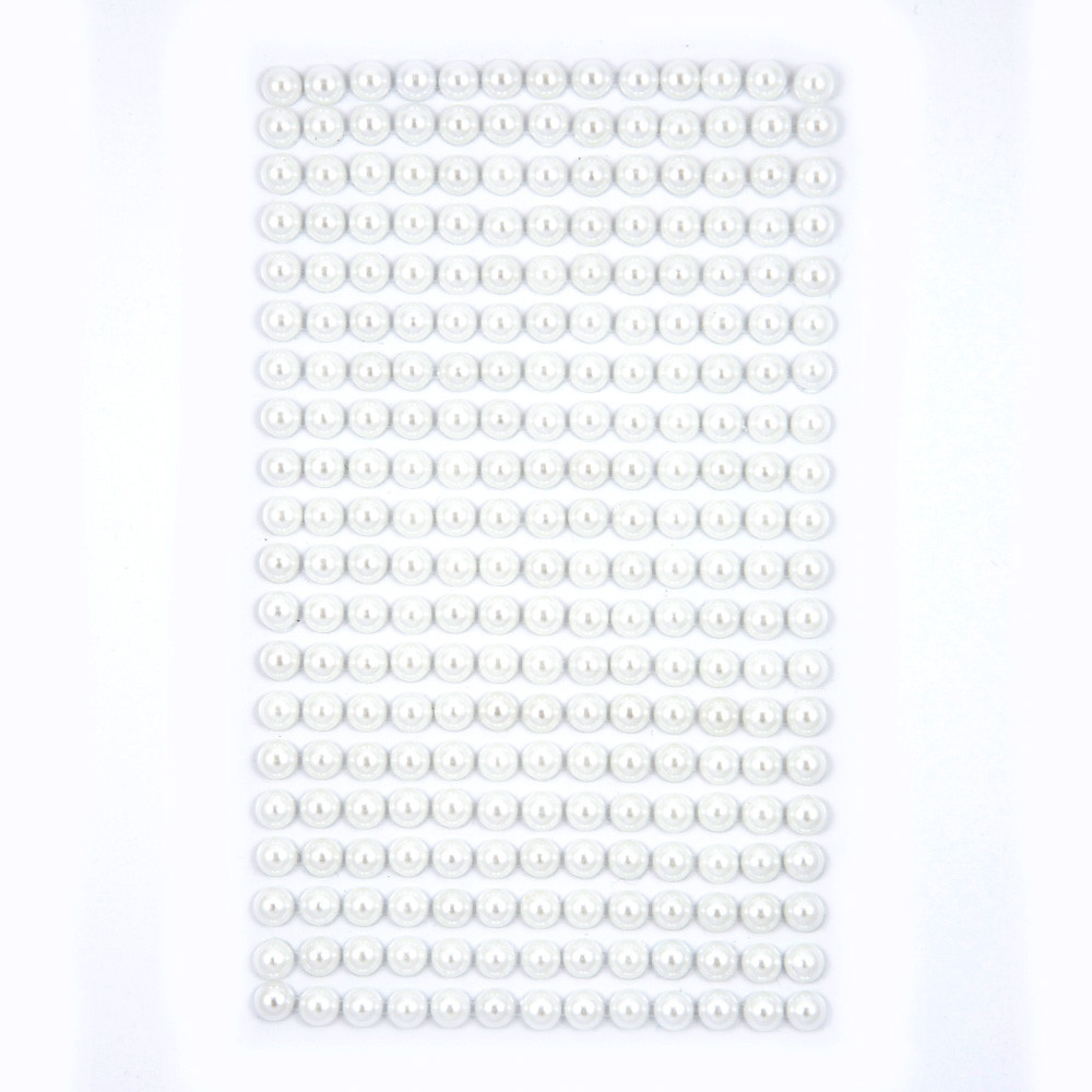 Perełki samoprzylepne 6 mm (260 szt.) Białe GRPE-028 Dalprint