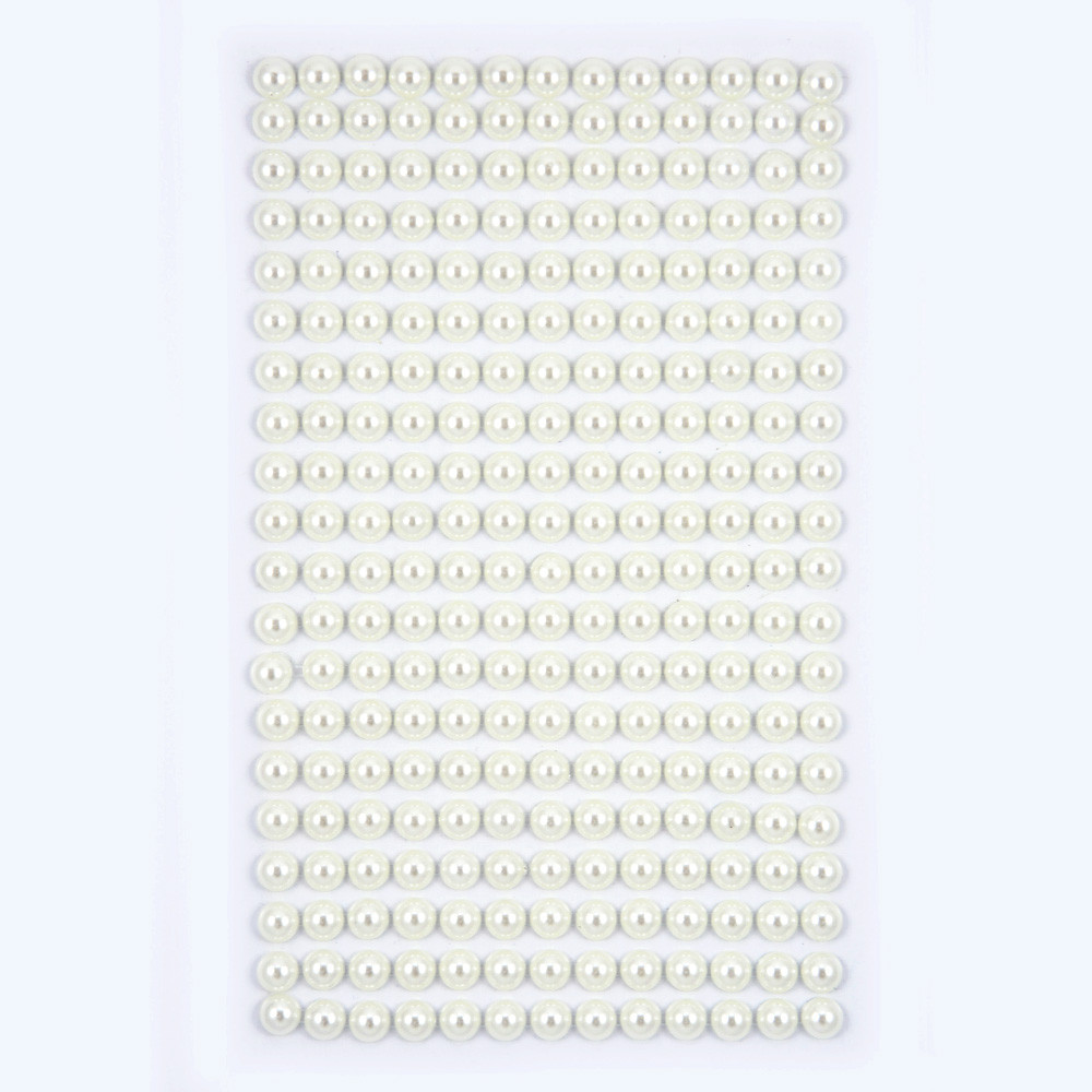 Perełki samoprzylepne 6 mm (260 szt.) Kość słoniowa GRPE-029 Dalprint