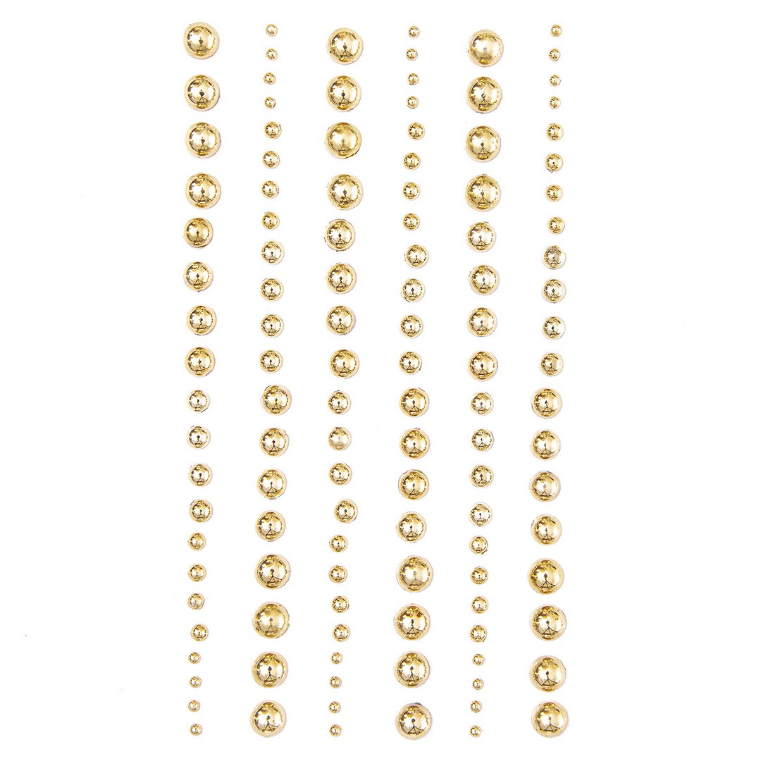 Perełki samoprzylepne mix (120 szt.) złote GRPE-047 Dalprint