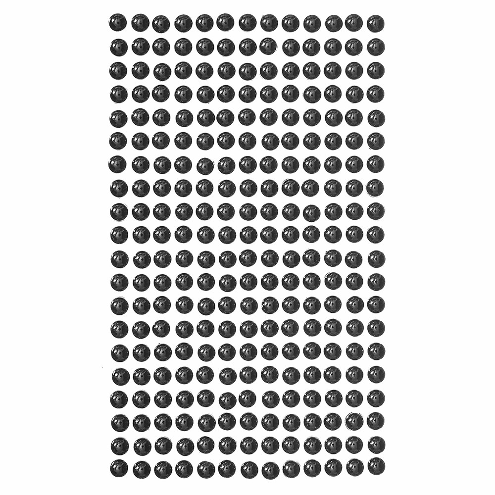 Perełki samoprzylepne 6mm 260szt. czarne GRPE-052 Dalprint