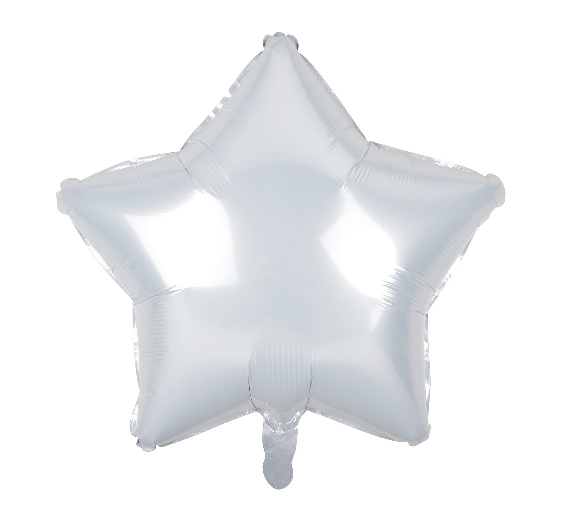 Balon foliowy "Gwiazda" biała 19" Godan