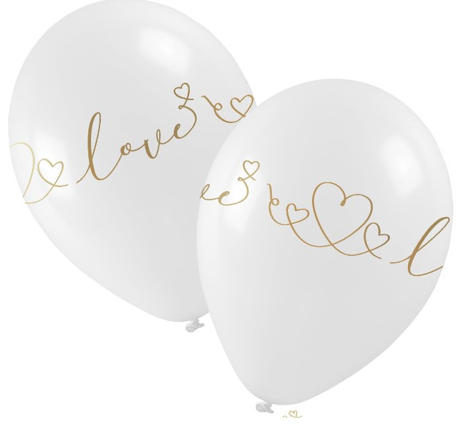 Balony ze złotym nadrukiem walentynkowym (5) Arpex