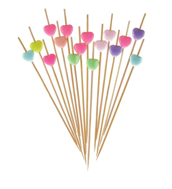 Szpilki do koreczków z pastelowymi serduszkami  ARPEX