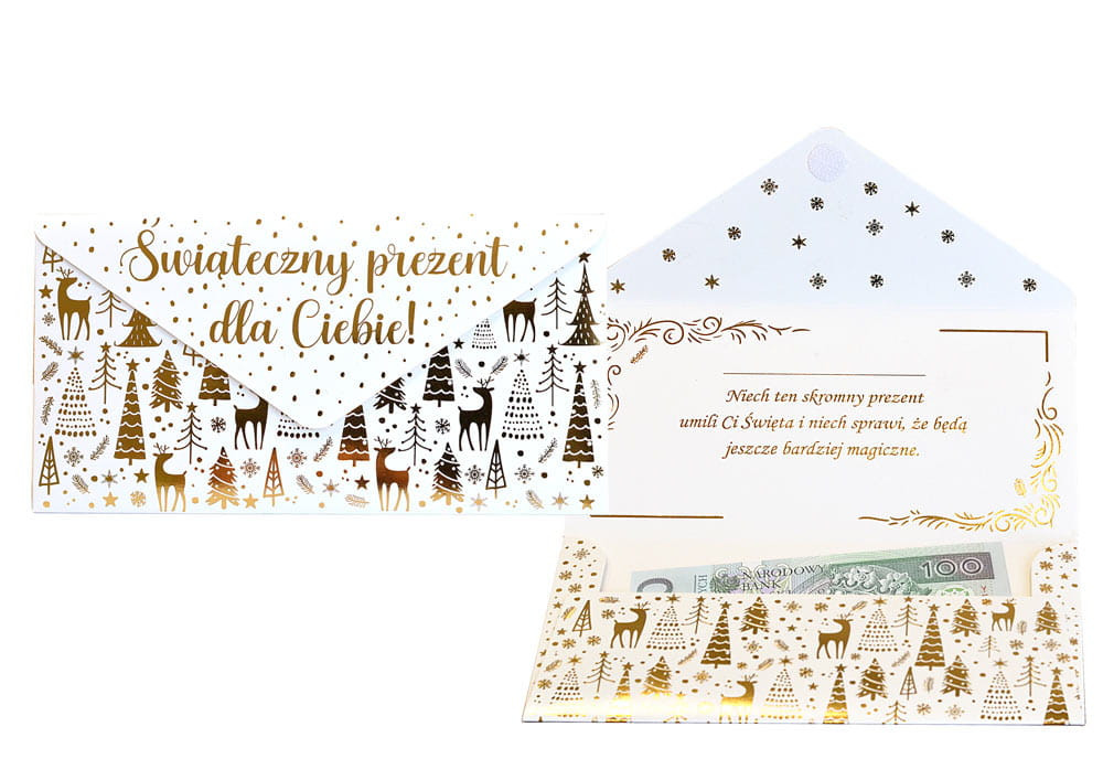 Koperta na pieniądze świąteczna mix wzorów KOP Passion Cards
