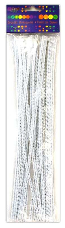 Druciki kreatywne Białe 30 cm (25 szt.) KSDR-015 Dalprint