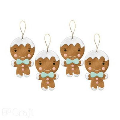 Zestaw kreatywny -  zawieszki z filcu Piernikowe ludziki (4 szt.) KSFI-077 Dalprint
