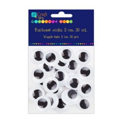 Ruchome oczka 2cm 20 szt Dalprint