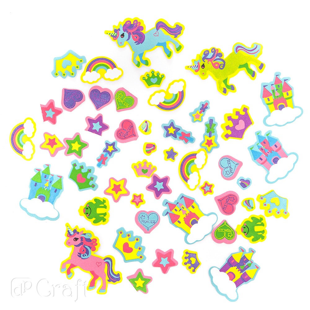 Naklejki z pianki - jednorożce (50szt.) KSPI-401 Dalprint