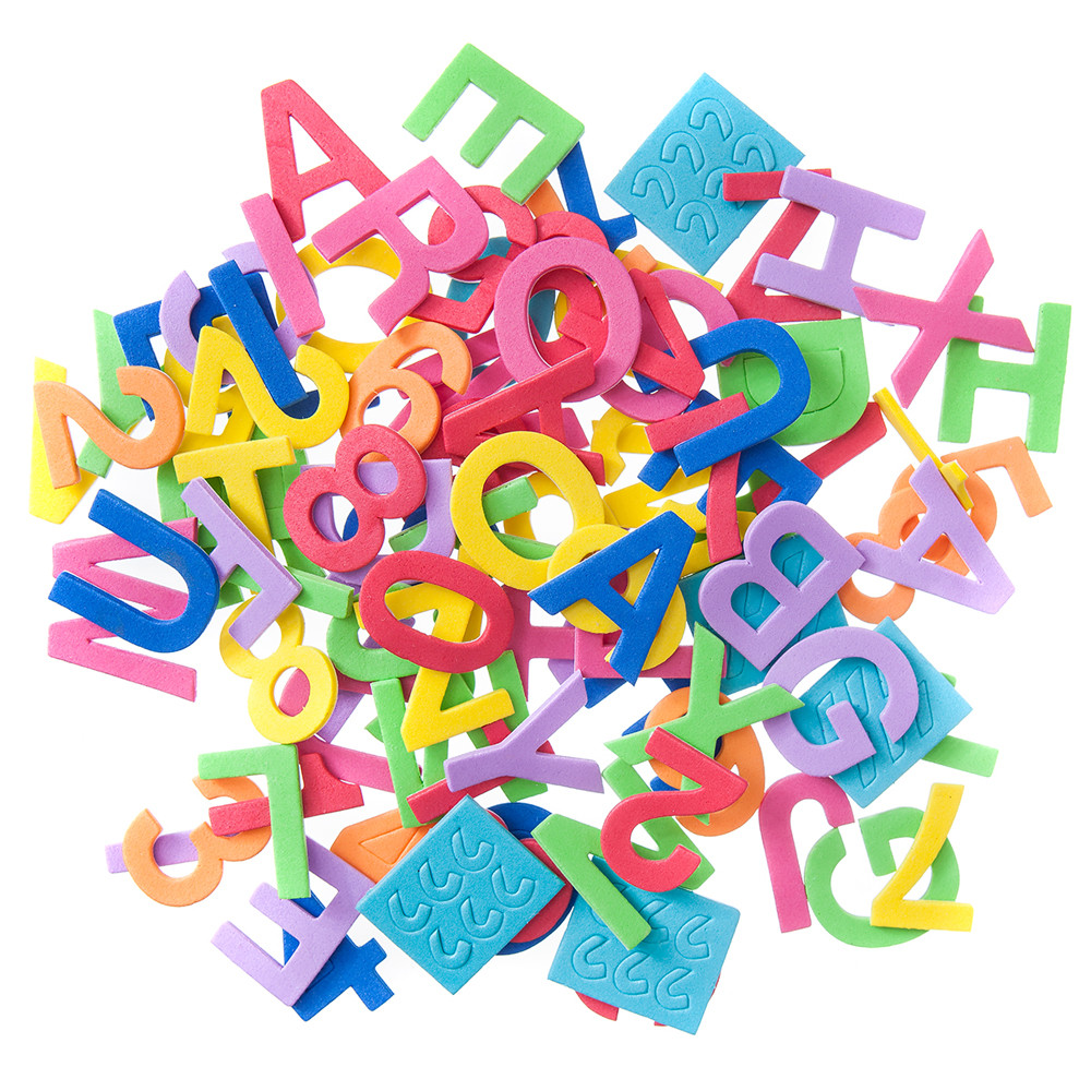 Naklejki z pianki Litery i cyfry 94szt KSPI-419 Dalprint