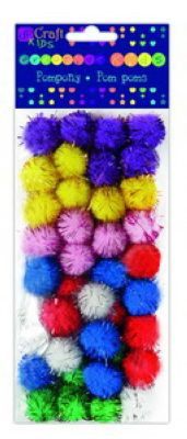 Pompony poliestrowe metalizowane MIX (40 szt.) KSPO-005 Dalprint