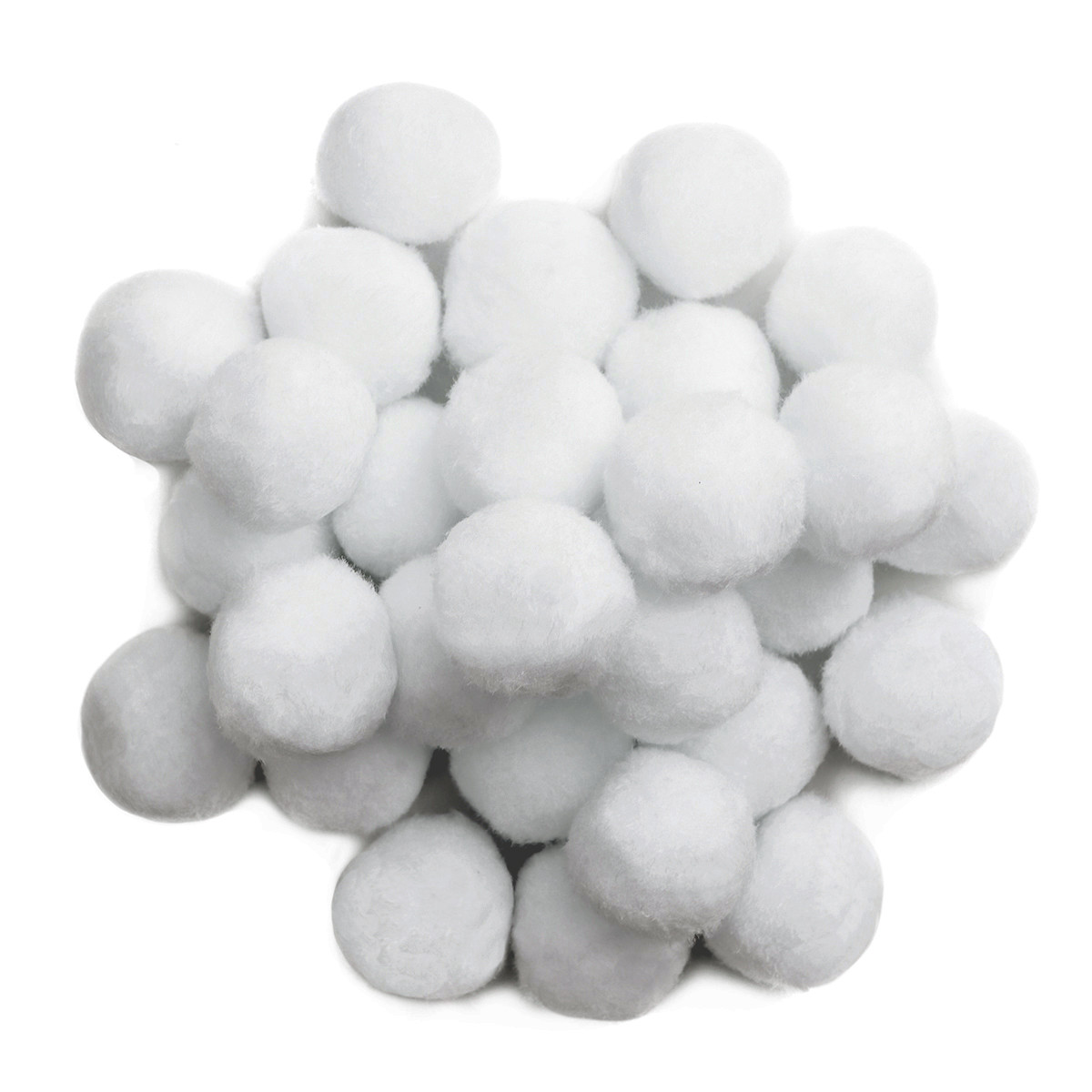 Pompony poliestrowe 5cm białe (30szt.) KSPO-062 Dalprint