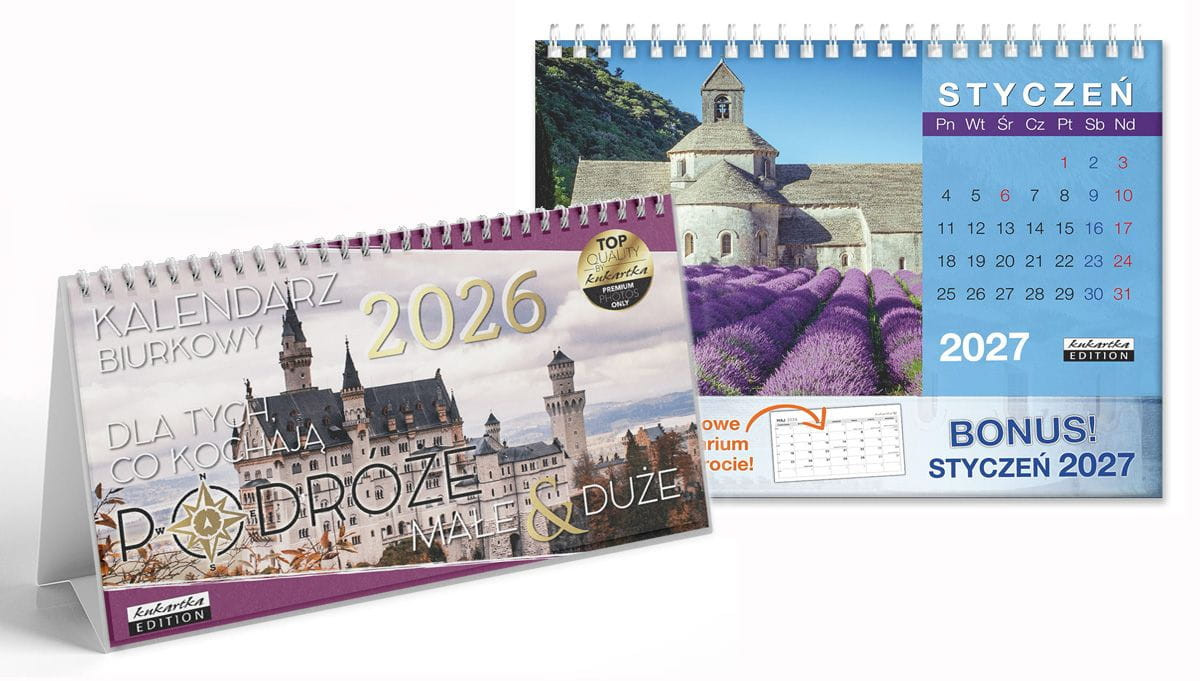 Kalendarz Biurkowy Podróże Passion Cards