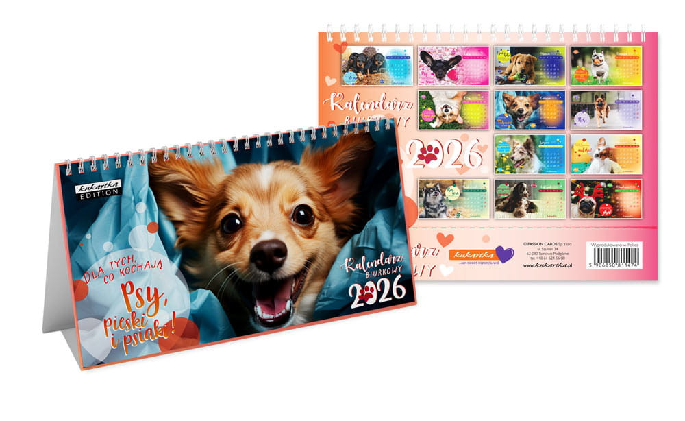 Kalendarz Biurkowy Psy Passion Cards